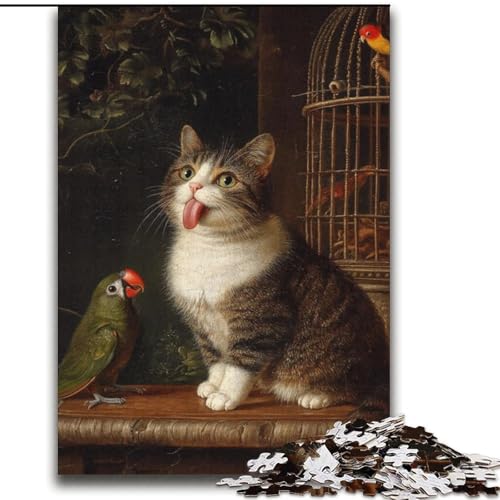 Puzzle für Teenager, 2000 Teile, Papagei und Katze, Denksportspiel, Wanddekoration, einzigartige Geburtstags, 70x100cm Puzzle für Teenager, 2000 Teile, Papagei und Katze, Denksportspiel, Wanddekoration, einzigartige Geburtstags, 70x100cm von LYXIANY