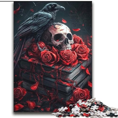 Puzzle für Teenager, 2000 Teile, Rosenschädel, geeignet für Kinder ab 14 Jahren, anspruchsvolles Spiel, tolles Geschenk zum Spielen, 70x100cm von LYXIANY
