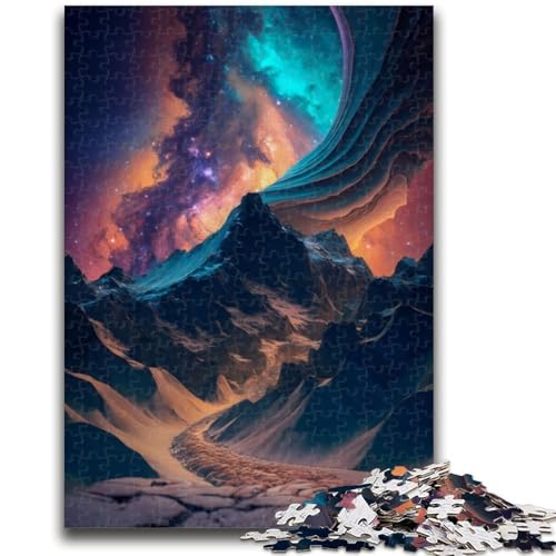Puzzle für Teenager, Berge und Milchstraße, anspruchsvolles Spiel und Familienspiel, Wanddekoration, einzigartige Geburtstags, 26x38cm von LYXIANY