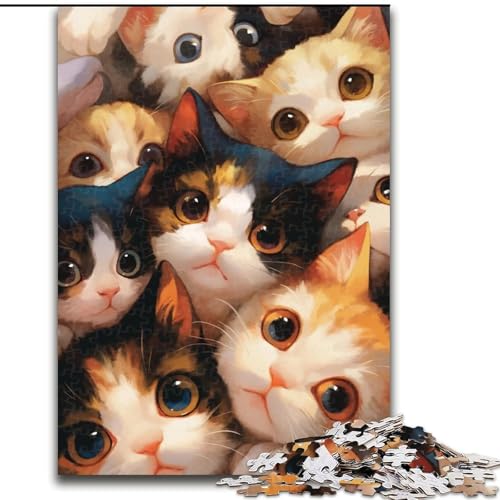 Puzzle für Teenager, Kätzchen, Familienunterhaltungsspielzeug, ganze Familie, ab 14 Jahren (Größe 26x38cm) von LYXIANY