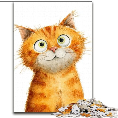 Puzzle für Teenager, Katze, geeignet für Personen ab 14 Jahren, Lernspiele, Wichtelgeschenke (Größe 50x75cm) von LYXIANY