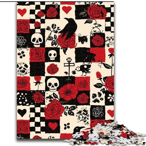 Puzzle für Teenager, Krähenskelett, geeignet für Personen ab 14 Jahren, Lernspiele, Wichtelgeschenke (Größe 26x38cm) von LYXIANY