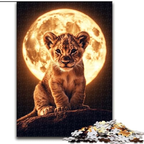 Puzzle für Teenager, Löwenjunges, für und ab 14 Jahren, pädagogisches Lernspielzeug, Familienspiele, Geburtstagsgeschenk (Größe 26x38cm) von LYXIANY