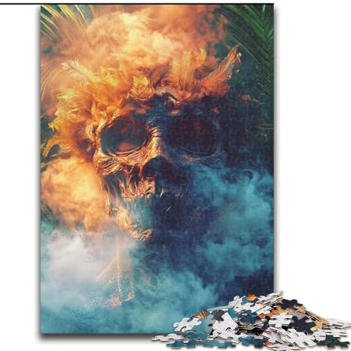 Puzzle für Teenager, Rauchschädel, geeignet für Personen ab 14 Jahren, Lernspiele, Wichtelgeschenke (Größe 26x38cm) von LYXIANY