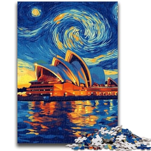 Puzzle für Teenager, Sydney Opera House Nachthimmel, geeignet für Kinder ab 14 Jahren, intellektuelles Spielzeugspiel, Lernspiel für Geburtstag und Weihnachten, 26x38cm Puzzle für Teenager, Sydney Opera House Nachthimmel, geeignet für Kinder ab 14 Jahren, intellektuelles Spielzeugspiel, Lernspiel für Geburtstag und Weihnachten, 26x38cm von LYXIANY