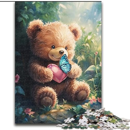 Puzzle für Teenager, Teddybär, Familienunterhaltungsspielzeug, ganze Familie, ab 14 Jahren (Größe 26x38cm) von LYXIANY