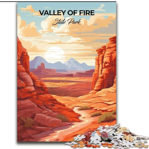 Puzzle für Teenager, Valley of Fire State Park, Denksportaufgabe zur Wanddekoration, einzigartige Geburtstags 14-Jährige, 50x75cm von LYXIANY