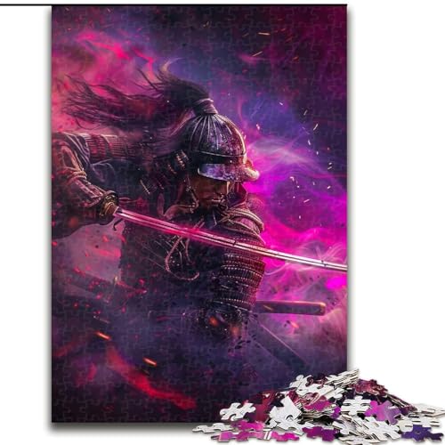 Puzzle für Teenager, japanischer Neon-Ninja, geeignet für Personen ab 14 Jahren, Lernspiele, Wichtelgeschenke (Größe 50x75cm) von LYXIANY