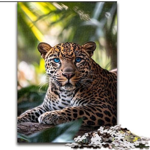 Puzzle für Teenager mit 1000 Tieren, Leopard, Elefantenspielzeug, Denkspiel, Geburtstagsgeschenk, Geschenke, Wandkunst für Kinder ab 14 Jahren (Größe 26x38cm) von LYXIANY