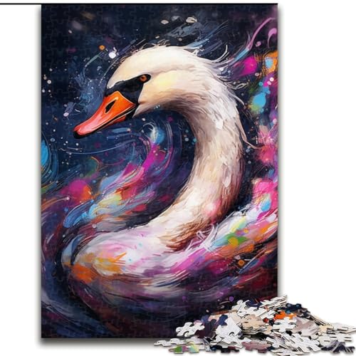 Puzzle mit 1000 Teilen, Fantasie-Schwan-Puzzle für Erwachsene, anspruchsvolles Denkspiel für Teenager, Spaß für den Familienspieleabend, Größe: 50x75cm von LYXIANY