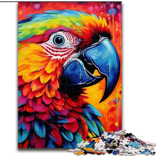Puzzle mit 1000 Teilen, Tiere, Vögel, Papageien, Puzzle für Erwachsene, pädagogisches Denkspiel, künstlerische Heim- und Bürodekoration, ab 14 Jahren, Größe 38x26cm von LYXIANY