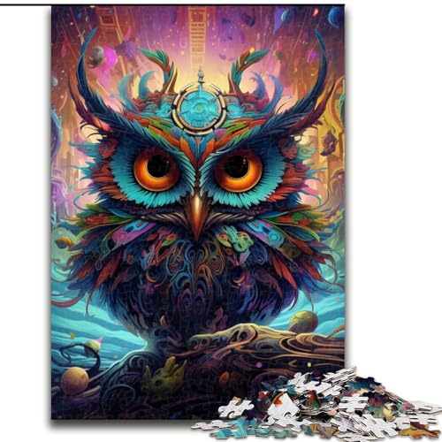 Puzzle mit 1000 Teilen, farbenfrohe Kunsteule, anspruchsvolles Puzzle, anspruchsvolles Denkspiel für Teenager, Spaß für den Familienspielabend, 26x38cm Puzzle mit 1000 Teilen, farbenfrohe Kunsteule, anspruchsvolles Puzzle, anspruchsvolles Denkspiel für Teenager, Spaß für den Familienspielabend, 26x38cm von LYXIANY