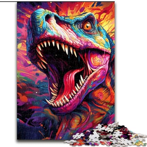 Puzzle mit 1000 Teilen, farbenfroher Tyrannosaurus, anspruchsvolles Rätsel, anspruchsvolles Denkspiel für Teenager, Spaß für den Familienspielabend, 50x75cm Puzzle mit 1000 Teilen, farbenfroher Tyrannosaurus, anspruchsvolles Rätsel, anspruchsvolles Denkspiel für Teenager, Spaß für den Familienspielabend, 50x75cm von LYXIANY
