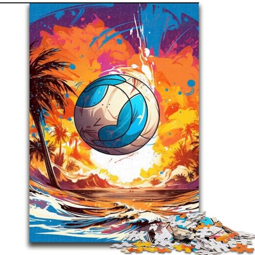 Puzzle mit 1000 Teilen, farbenfrohes Beachvolleyball-Puzzle, anspruchsvolles Denkspiel für Teenager, Spaß am Familienspieleabend, 50x75cm Puzzle mit 1000 Teilen, farbenfrohes Beachvolleyball-Puzzle, anspruchsvolles Denkspiel für Teenager, Spaß am Familienspieleabend, 50x75cm von LYXIANY
