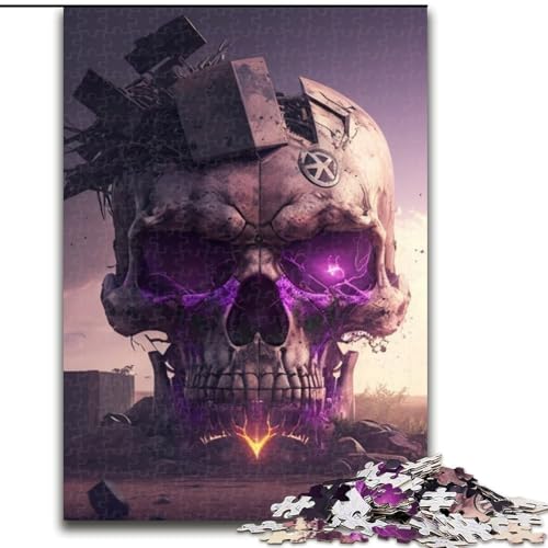 Puzzle mit 1000 Teilen, wunderschöne Totenkopf-Puzzles für Erwachsene, anspruchsvolles Denkspiel für Teenager, Spaß für den Spieleabend mit der Familie, Größe: 38x26cm von LYXIANY
