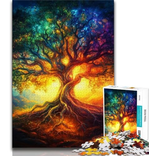 Puzzle mit 1000 Teilen Baum des Lebens für Erwachsene, Geschenke, anspruchsvolle Familienaktivitätsspiele, DIY-Spielzeug für die Wanddekoration zu Hause (38x26cm) von LYXIANY
