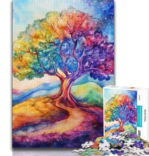 Puzzle mit 1000 Teilen Baum des Lebens für Erwachsene und Jugendliche, entspannendes intellektuelles Lernspielzeug, Geburtstagsgeschenk, Geschenke, Wandkunst (50x75cm) von LYXIANY