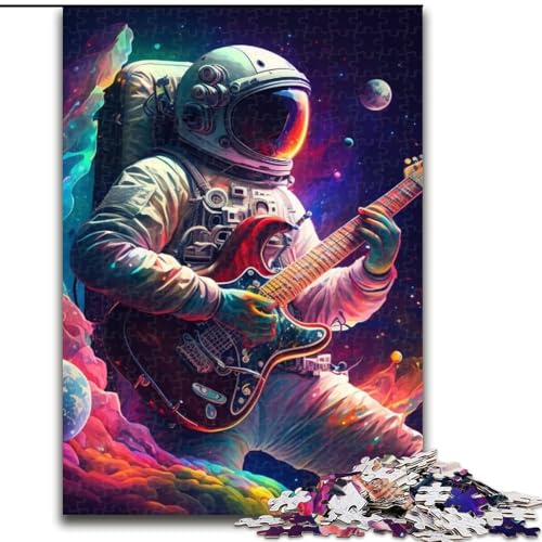 Puzzle mit 1000 Teilen für Erwachsene, Astronaut spielt Gitarre, Puzzle für Erwachsene, Größe: 50x75cm, Denksportspiel für Teenager von LYXIANY