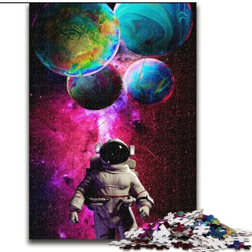 Puzzle mit 1000 Teilen für Erwachsene, Astronauten-Ballon-Planeten-Puzzle für 1000 Teile, anspruchsvolles Denkspiel für Teenager und Familien, Größe 50x75cm von LYXIANY