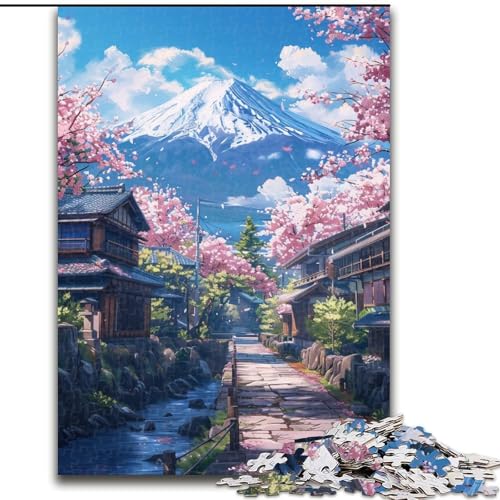 Puzzle mit 1000 Teilen für Erwachsene, Berg Fuji und Kirschblüten, Puzzlegröße 26x38cm, anspruchsvolles Denkspiel für Teenager, Spaß für den Spieleabend mit der Familie Puzzle mit 1000 Teilen für Erwachsene, Berg Fuji und Kirschblüten, Puzzlegröße 26x38cm, anspruchsvolles Denkspiel für Teenager, Spaß für den Spieleabend mit der Familie von LYXIANY
