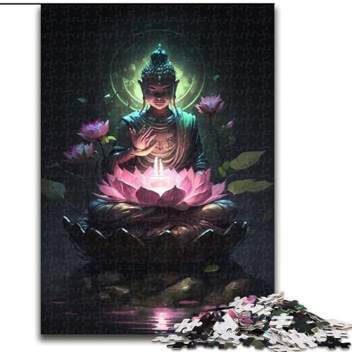 Puzzle mit 1000 Teilen für Erwachsene, Buddha, Unmögliches Puzzle für Erwachsene, Herausforderndes Denkspiel, Familienaktivität, Heimdekoration, Größe 38x26cm von LYXIANY