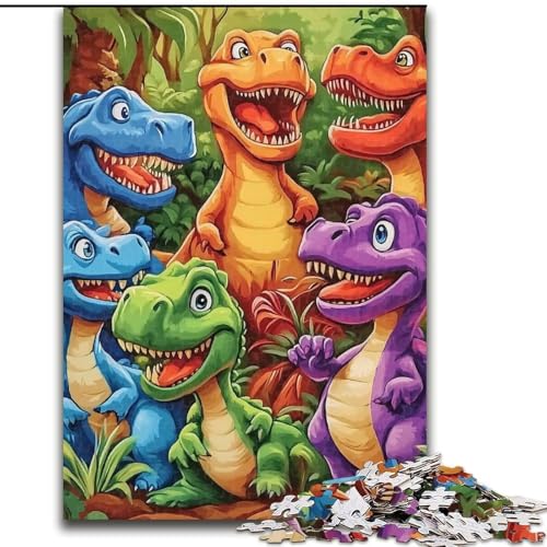 Puzzle mit 1000 Teilen für Erwachsene, Dinosaurier-Puzzle aus Karton, anspruchsvolles Denkspiel für Teenager, perfekt als Heimdekoration oder Geschenk, Größe 26X38cm von LYXIANY