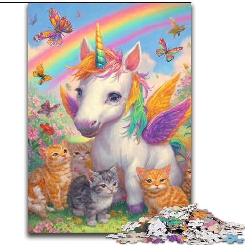 Puzzle mit 1000 Teilen für Erwachsene, Einhorn-Baby-Puzzle aus Holz, anspruchsvolles Denkspiel für Teenager, perfekt als Heimdekoration oder Geschenk, Größe 50x75cm Puzzle mit 1000 Teilen für Erwachsene, Einhorn-Baby-Puzzle aus Holz, anspruchsvolles Denkspiel für Teenager, perfekt als Heimdekoration oder Geschenk, Größe 50x75cm von LYXIANY