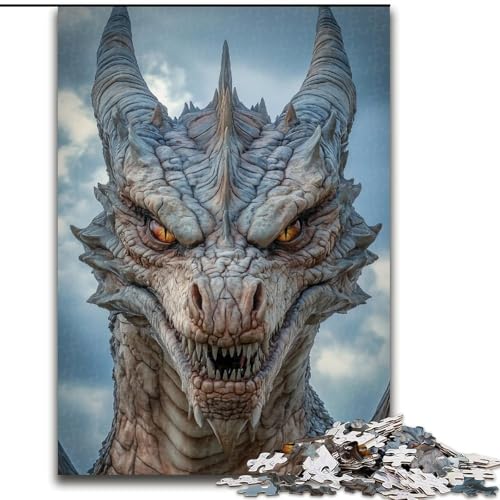 Puzzle mit 1000 Teilen für Erwachsene, Fantasy-Drachen-Puzzle, anspruchsvolles Denkspiel für Teenager, Spaß für den Spieleabend mit der Familie (Größe 50x75cm) von LYXIANY