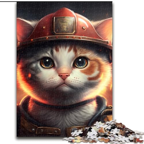 Puzzle mit 1000 Teilen für Erwachsene, Feuerwehrmann-Katze, Holzpuzzle, Größe: 50x75cm, anspruchsvolles Denkspiel für Teenager, Spaß für den Spieleabend mit der Familie Puzzle mit 1000 Teilen für Erwachsene, Feuerwehrmann-Katze, Holzpuzzle, Größe: 50x75cm, anspruchsvolles Denkspiel für Teenager, Spaß für den Spieleabend mit der Familie von LYXIANY