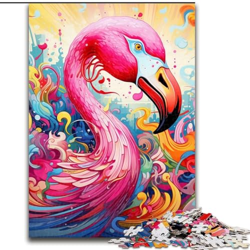 Puzzle mit 1000 Teilen für Erwachsene, Flamingo-Puzzle aus Pappe, Denkspiel für Teenager, 26x38cm Puzzle mit 1000 Teilen für Erwachsene, Flamingo-Puzzle aus Pappe, Denkspiel für Teenager, 26x38cm von LYXIANY