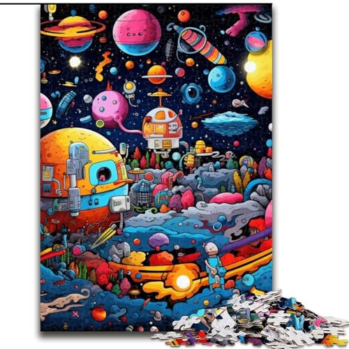 Puzzle mit 1000 Teilen für Erwachsene, Galaxie-Planeten-Puzzle aus Pappe, Denkspiel für Teenager, 26x38cm Puzzle mit 1000 Teilen für Erwachsene, Galaxie-Planeten-Puzzle aus Pappe, Denkspiel für Teenager, 26x38cm von LYXIANY