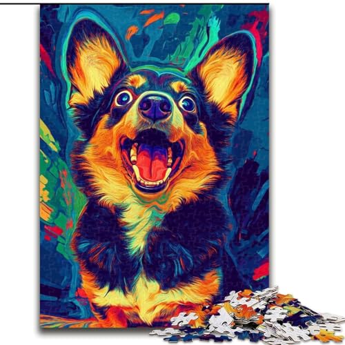Puzzle mit 1000 Teilen für Erwachsene, Happy Dog-Puzzle, Denkspiel für Teenager, Familienspieleabend (Größe 50x75cm) von LYXIANY
