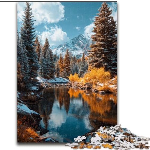 Puzzle mit 1000 Teilen für Erwachsene, Herbstlandschaft, Denkspiel für Teenager, Familienspieleabend (Größe 50x75cm) von LYXIANY