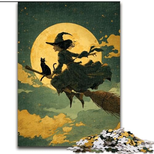 Puzzle mit 1000 Teilen für Erwachsene, Hexenpuzzle aus Holz, Denkspiel für Teenager, Größe 50x75cm Puzzle mit 1000 Teilen für Erwachsene, Hexenpuzzle aus Holz, Denkspiel für Teenager, Größe 50x75cm von LYXIANY