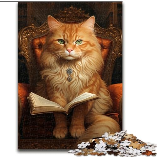 Puzzle mit 1000 Teilen für Erwachsene, Katzen-Lesebuch, Puzzles für Erwachsene, Größe: 50x75cm, Denksportspiel für Teenager von LYXIANY