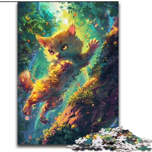 Puzzle mit 1000 Teilen für Erwachsene, Katzenkunst, Holzpuzzle, Größe 50x75cm, perfekt für Halloween, Weihnachten, Geburtstagsgeschenk Puzzle mit 1000 Teilen für Erwachsene, Katzenkunst, Holzpuzzle, Größe 50x75cm, perfekt für Halloween, Weihnachten, Geburtstagsgeschenk von LYXIANY