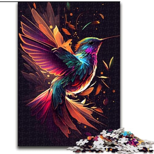 Puzzle mit 1000 Teilen für Erwachsene, Kolibri-Farbpuzzle, Größe 50x75cm, anspruchsvolles Denkspiel für Teenager, Spaß für den Spieleabend mit der Familie von LYXIANY