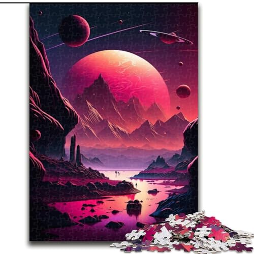 Puzzle mit 1000 Teilen für Erwachsene, Landschaft auf einem fremden Planeten, Holzpuzzle für Jugendliche und Teenager, ideales Geburtstags, Größe 50x75cm Puzzle mit 1000 Teilen für Erwachsene, Landschaft auf einem fremden Planeten, Holzpuzzle für Jugendliche und Teenager, ideales Geburtstags, Größe 50x75cm von LYXIANY
