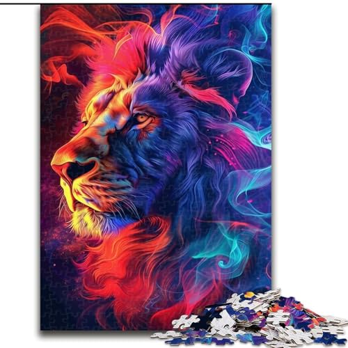 Puzzle mit 1000 Teilen für Erwachsene, Löwen-Puzzle, anspruchsvolles Denkspiel, Familienaktivität, Heimdekoration, (Größe: 26x38cm) von LYXIANY
