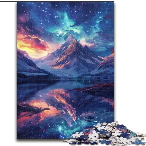 Puzzle mit 1000 Teilen für Erwachsene, Mountain Aurora-Puzzle, Größe 50x75cm, anspruchsvolles Denkspiel für Teenager, Spaß für den Spieleabend mit der Familie Puzzle mit 1000 Teilen für Erwachsene, Mountain Aurora-Puzzle, Größe 50x75cm, anspruchsvolles Denkspiel für Teenager, Spaß für den Spieleabend mit der Familie von LYXIANY