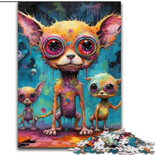 Puzzle mit 1000 Teilen für Erwachsene, Psychedelischer Chihuahua, Papppuzzle, Denkspiel für Teenager, 26x38cm Puzzle mit 1000 Teilen für Erwachsene, Psychedelischer Chihuahua, Papppuzzle, Denkspiel für Teenager, 26x38cm von LYXIANY