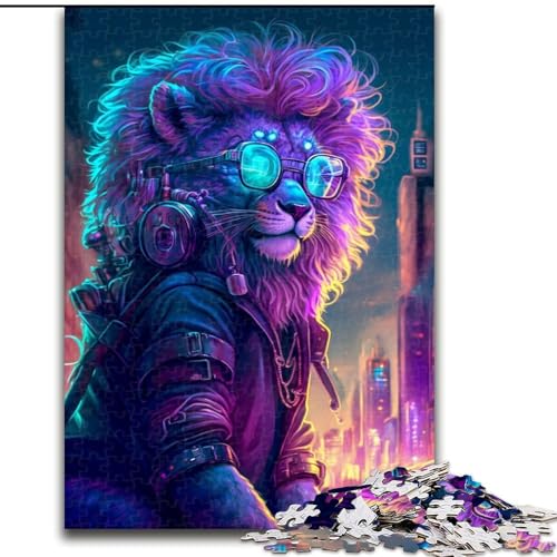 Puzzle mit 1000 Teilen für Erwachsene, Punk-Löwenjunges, 1000-teiliges Puzzle, Familie und Freunde, knifflige Herausforderung, Größe 50x75cm Puzzle mit 1000 Teilen für Erwachsene, Punk-Löwenjunges, 1000-teiliges Puzzle, Familie und Freunde, knifflige Herausforderung, Größe 50x75cm von LYXIANY