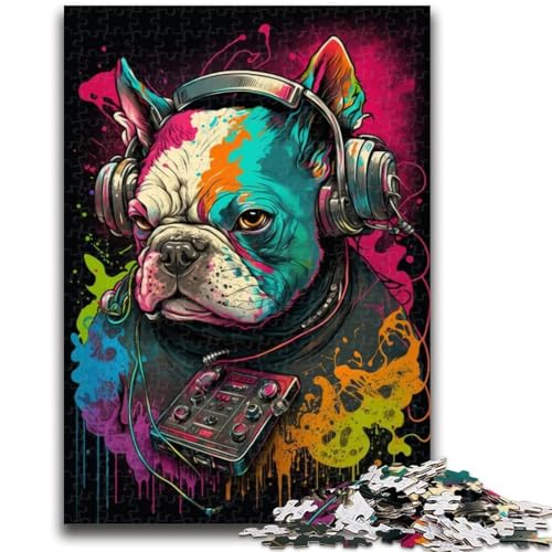 Puzzle mit 1000 Teilen für Erwachsene, Spiel „Bulldog“, anspruchsvolles Spiel und Familienspiel mit vollständig ineinandergreifenden, zufällig geformten Teilen, 50x75cm von LYXIANY