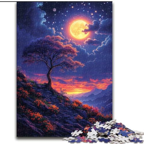 Puzzle mit 1000 Teilen für Erwachsene, Wolken und Blumen in den Bergen, anspruchsvolles Denkspiel, Familienaktivität, Heimdekoration, (Größe: 50x75cm) von LYXIANY
