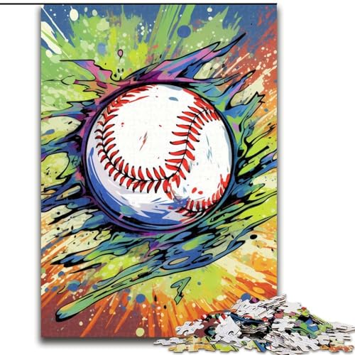 Puzzle mit 1000 Teilen für Erwachsene, buntes Baseball-Puzzle aus Pappe, Denkspiel für Teenager, 26x38cm Puzzle mit 1000 Teilen für Erwachsene, buntes Baseball-Puzzle aus Pappe, Denkspiel für Teenager, 26x38cm von LYXIANY