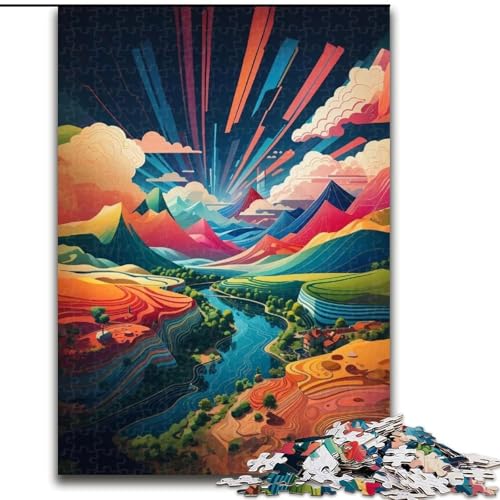 Puzzle mit 1000 Teilen für Erwachsene, schöne Landschaft, Holzpuzzle, interaktives Familienspiel, Denksportaufgabe, Lernspielzeug, Größe 50x75cm von LYXIANY