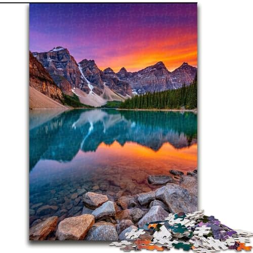 Puzzle mit 1000 Teilen für Erwachsene, wunderschöne Berge und Seen, anspruchsvolles Denkspiel, Familienaktivität, Heimdekoration, (Größe 26x38cm) von LYXIANY