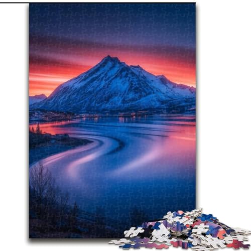 Puzzle mit 1000 Teilen für Erwachsene, wunderschöne Berge und Seen, anspruchsvolles Denkspiel, Familienaktivität, Heimdekoration, (Größe 26x38cm) von LYXIANY