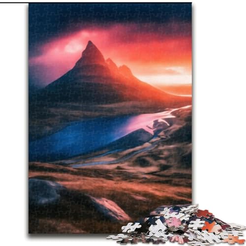 Puzzle mit 1000 Teilen für Erwachsene, wunderschöne Berge und Seen, anspruchsvolles Denkspiel, Familienaktivität, Heimdekoration, (Größe 50x75cm) von LYXIANY