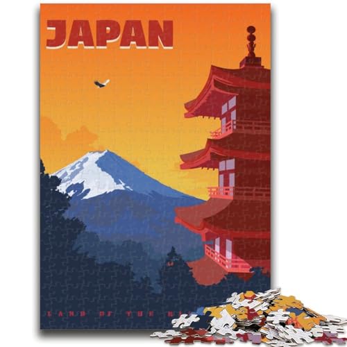 Puzzle mit 1000 Teilen für Erwachsene,Reiseplakat von Tokio,Japan,hilft beim Training des Gehirns,macht süchtig machendes Spielzeug,um Geduld zu fördern,Künstlersammlung,bildende Kunst (Größe 50x75cm) von LYXIANY